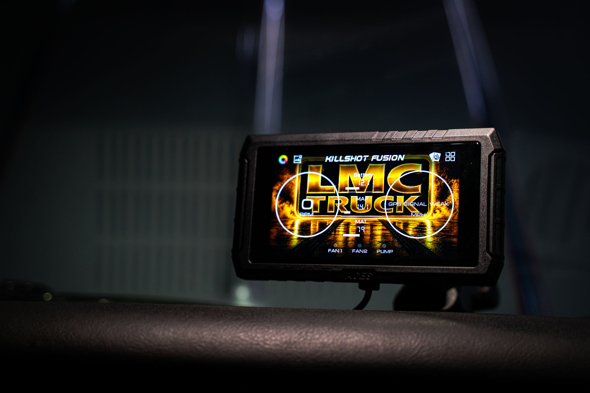 Placeholder for the customized ACES EFI handheld display