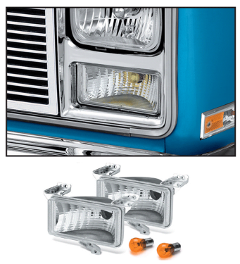 thumbnail image 2 of Clear Front Parking Signal Lights For 83-87 Chevy GMC Pickup, Suburban, Blazer, Jimmy 2 of 5