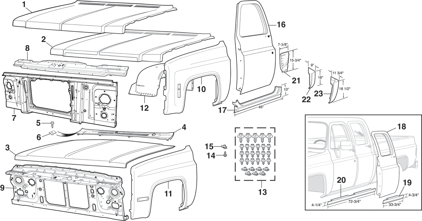 2019-2021 Chevrolet Silverado 1500 Skid Plate - Spec-D Tuning, image size:1357x712