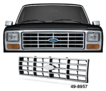 1982-86 Grille-Chrome and Black - LMC Truck