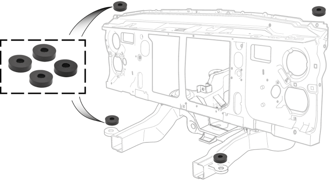 OER Radiator Core Support Bushing Mounting Set For 1970-1976 Firebird & Trans Am (FP283)