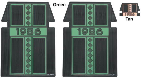 DODGE TRUCKS & RAMCHARGERS 1972-1993 - "1986" Retro Rubber Floor Mat Sets