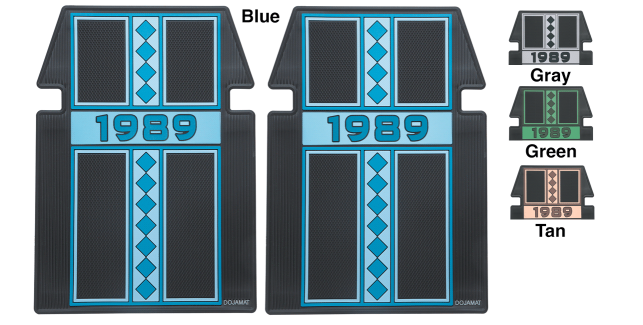 DODGE TRUCKS & RAMCHARGERS 1972-1993 - "1989" Retro Rubber Floor Mat Sets