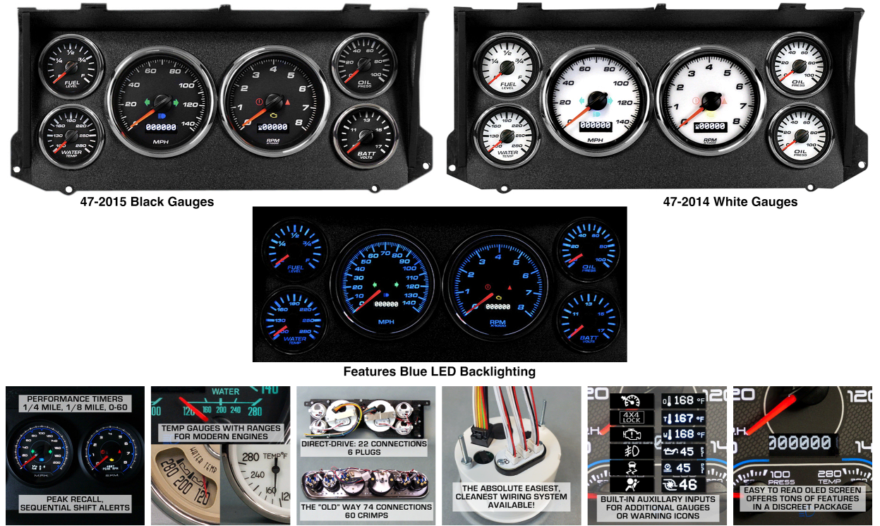 FORD TRUCKS & BRONCOS 1973-1979 - New Vintage USA Gauge Clusters