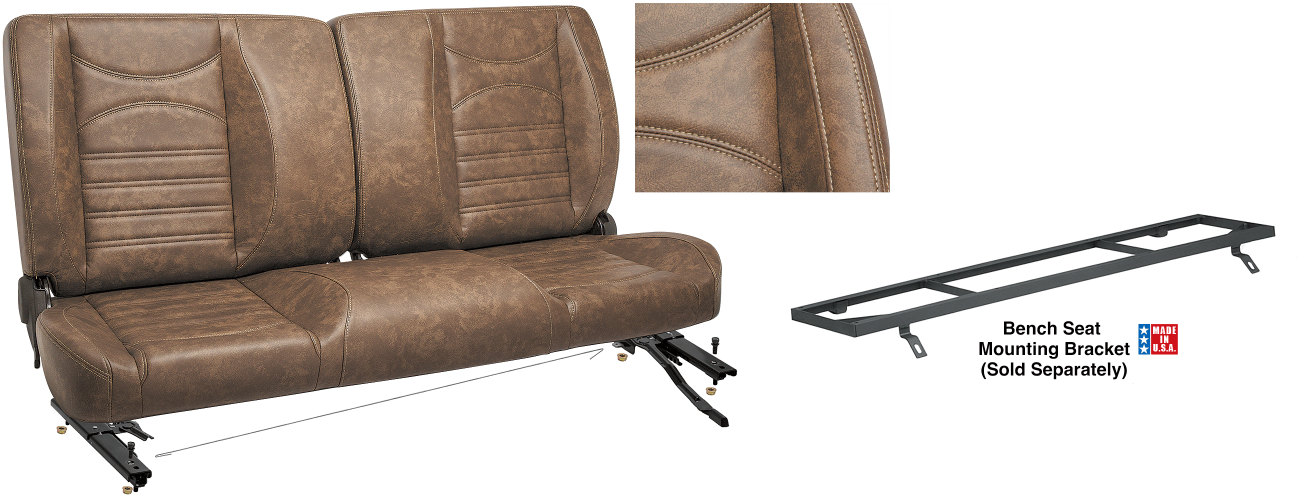 FORD TRUCKS & BRONCOS 1980-1996 - LMC TRUCK Signature Brown Custom Bench Seat