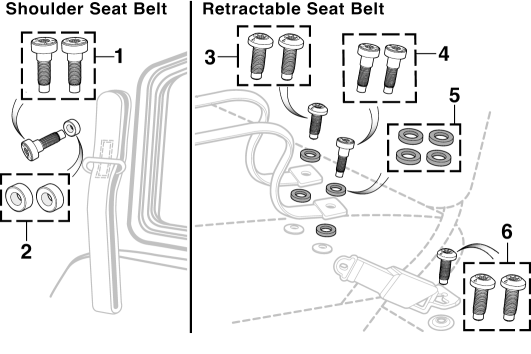 FORD TRUCKS 1957-1972 - OE Style Seat Belt Hardware