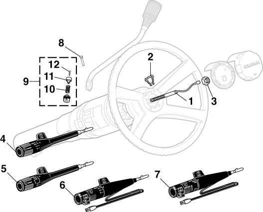 CHEVY & GMC SUVS 1992-1999 - Steering Wheel Components
