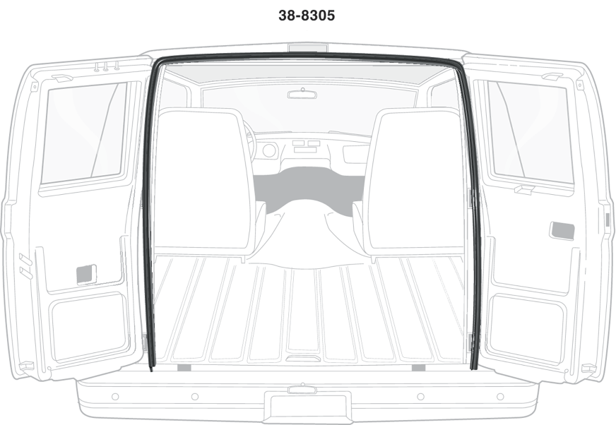 CHEVY, FORD, DODGE, GMC FULL SIZE VANS 1971-2012 - Rear Cargo Door Seal
