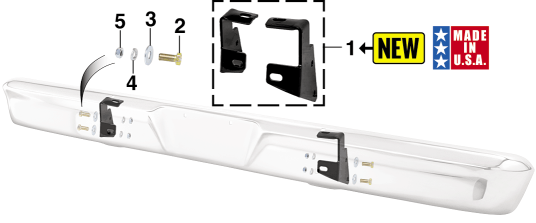 FORD TRUCKS 1957-1972 - Front Bumper Bracket Set