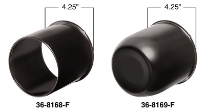 FORD BRONCOS 1966-1977 - Black Wheel Center Caps