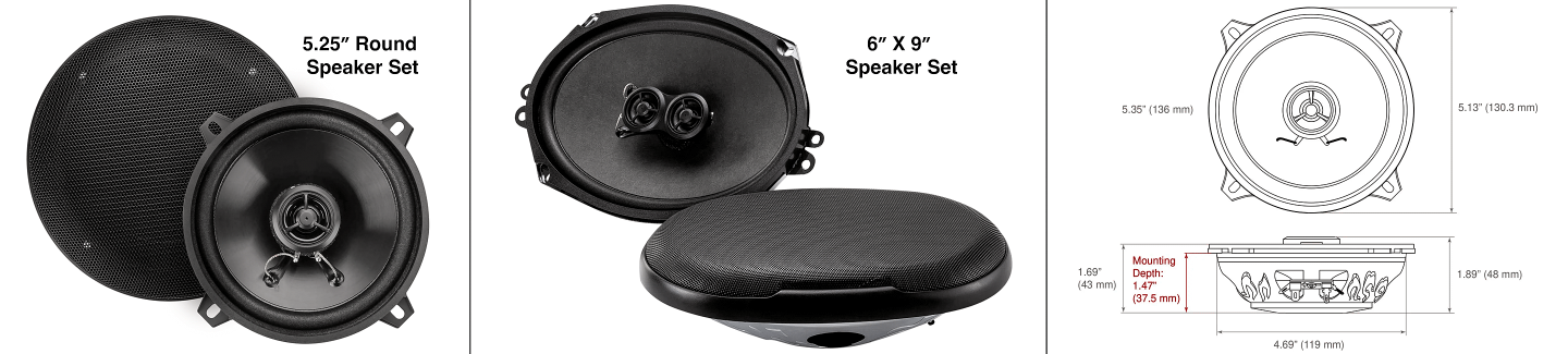 CHEVY & GMC TRUCKS & SUVS 1967-1972 - RetroSound Premium Speaker Sets