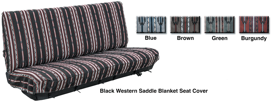 CHEVY & GMC TRUCKS & SUVS 1967-1972 - Western Style Saddle Blanket Bench Seat Cover