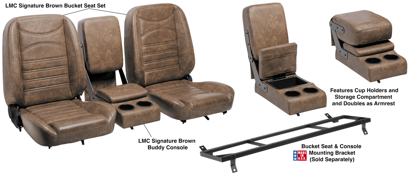 CHEVY & GMC TRUCKS 1973-1987 - LMC Bucket Seat Sets and LMC Buddy Consoles