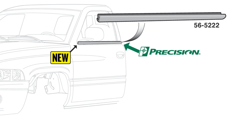 DODGE RAMS 1994-2015 - Outer Door Window Seal