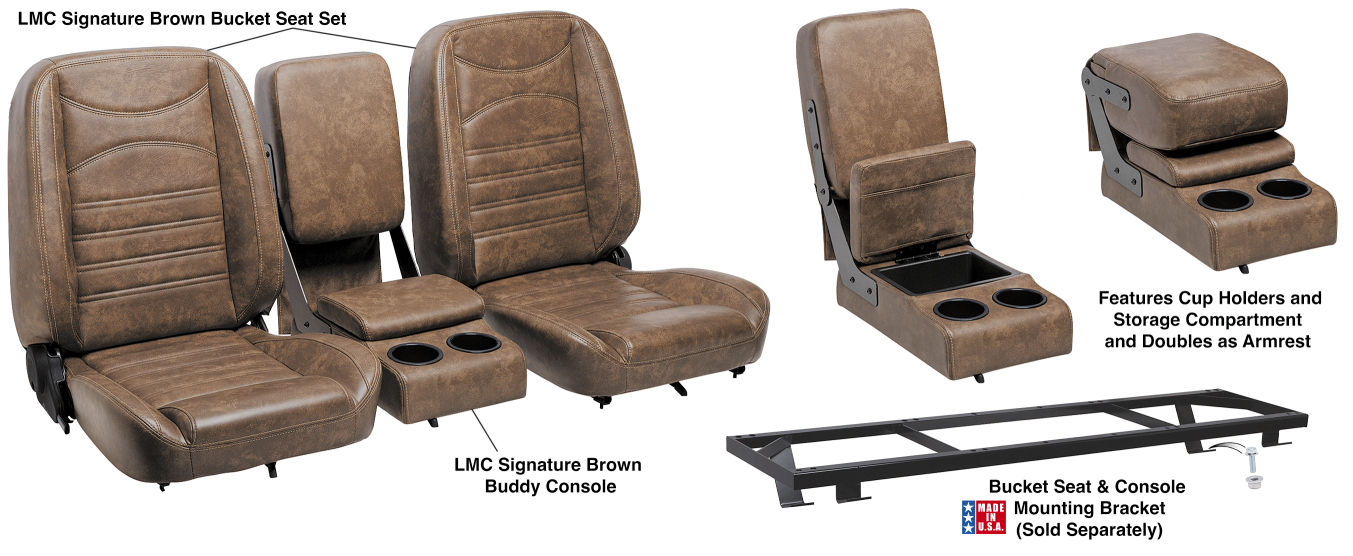DODGE TRUCKS & RAMCHARGERS 1972-1993 - LMC Bucket Seat Sets and LMC Buddy Consoles