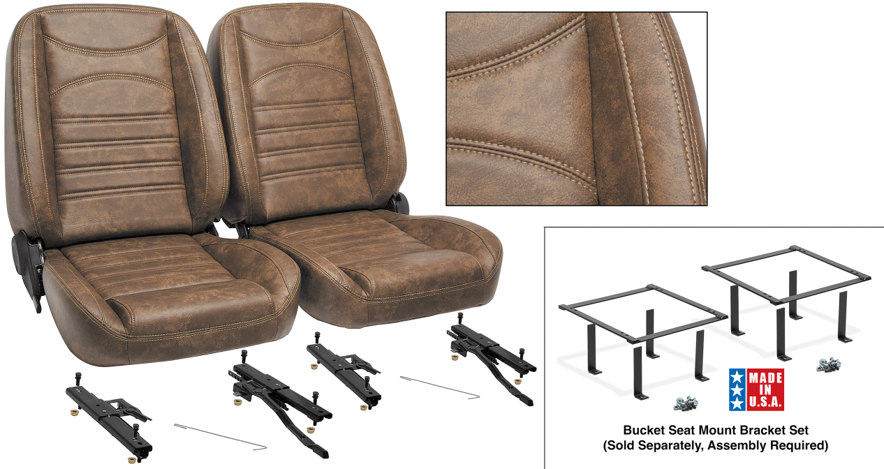 FORD RANGERS & BRONCO II 1983-2011 - LMC Signature Brown Bucket Seat Set