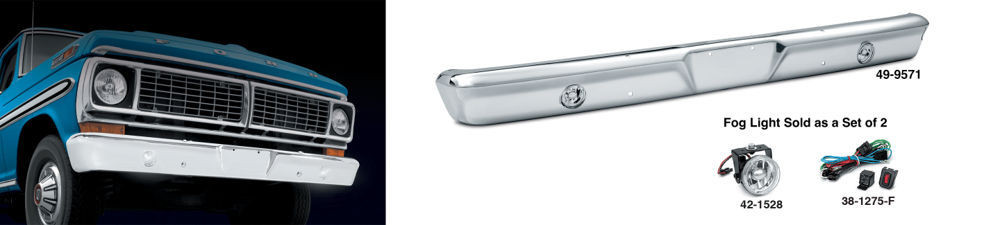 FORD TRUCKS 1957-1972 - 1964-72 Custom Chrome Bumpers Lighted for Your Truck