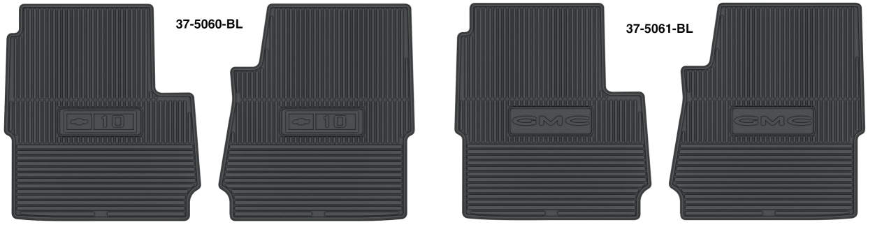 CHEVY & GMC TRUCKS 1960-1966 - Legendary Auto Interiors Logo Rubber Floor Mat Sets
